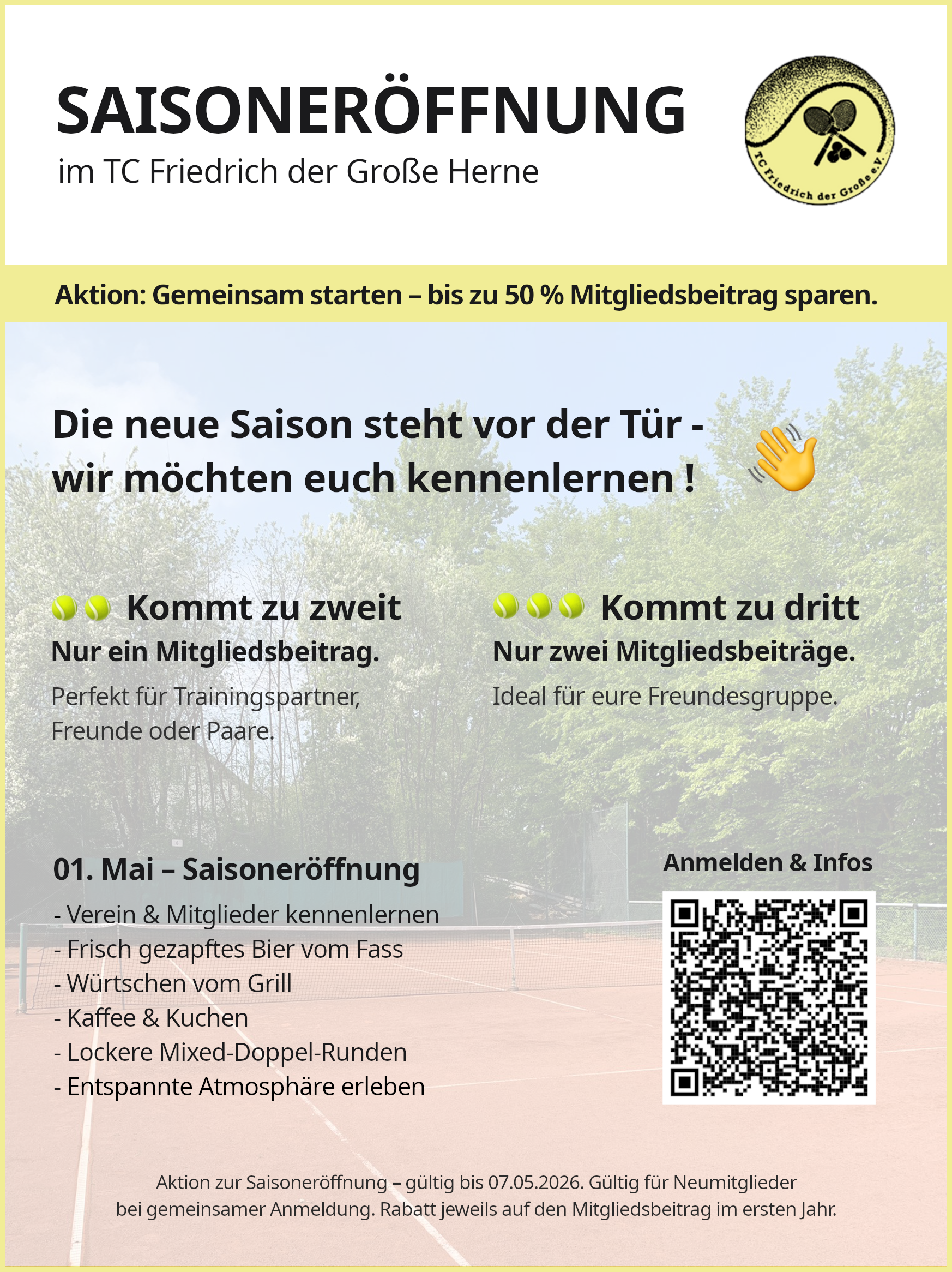 Saisoneröffnung beim TC FdG Herne 2026